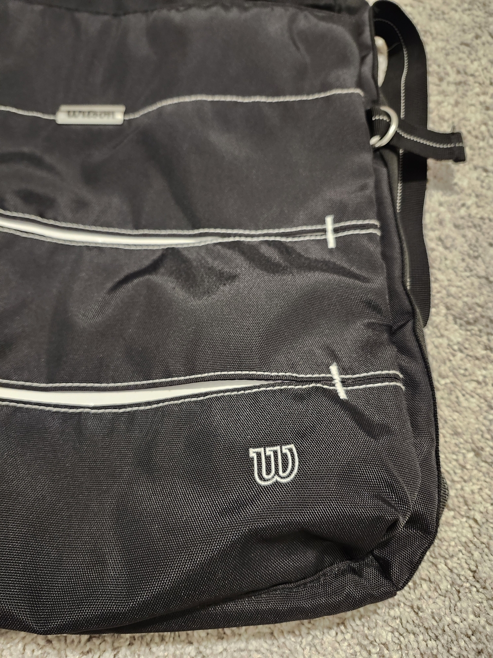 Black Crossbody Messenger Bag Long Tall Deep With Accents Wilson